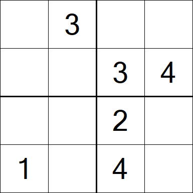 Sudoku 4x4 - Einfach
