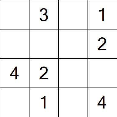 Sudoku 4x4 - Easy