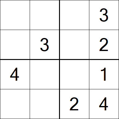 Sudoku 4x4 - Easy