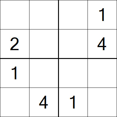 Sudoku 4x4 - Easy