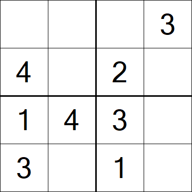 Sudoku 4x4 - Easy