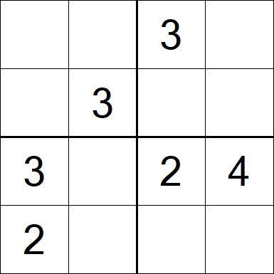 Sudoku 4x4 - Einfach