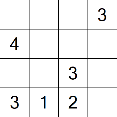 Sudoku 4x4 - Easy