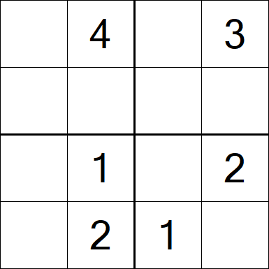 Sudoku 4x4 - Easy