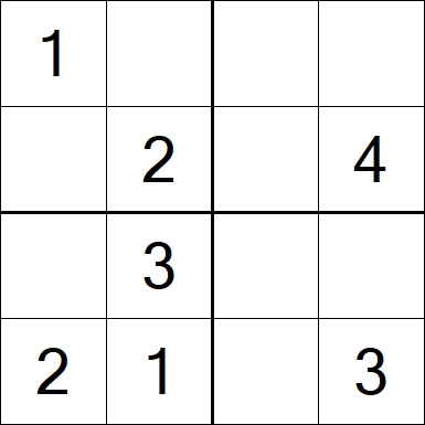 Sudoku 4x4 - Easy