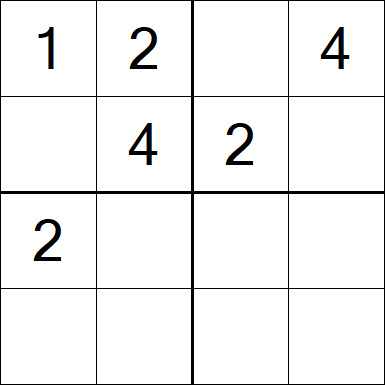 Sudoku 4x4 - Easy