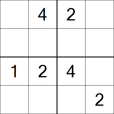 Sudoku 4x4 - Einfach