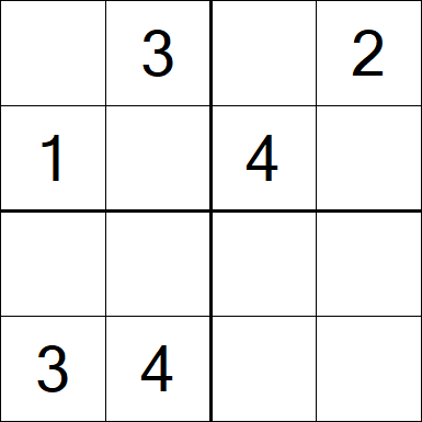 Sudoku 4x4 - Einfach