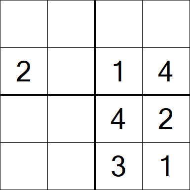 Sudoku 4x4 - Einfach