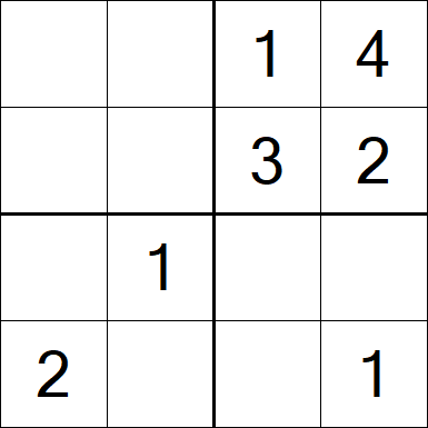 Sudoku 4x4 - Einfach
