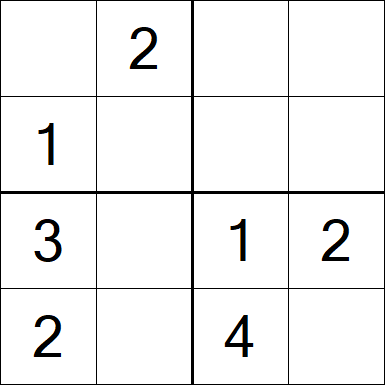 Sudoku 4x4 - Einfach