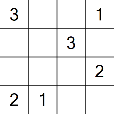 Sudoku 4x4 - Einfach