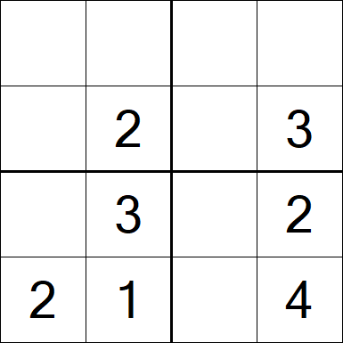 Sudoku 4x4 - Einfach