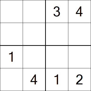 Sudoku 4x4 - Einfach