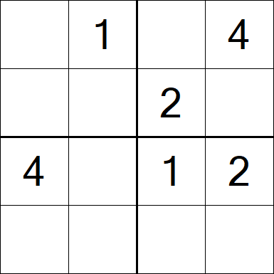 Sudoku 4x4 - Easy