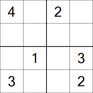 Sudoku 4x4 - Einfach