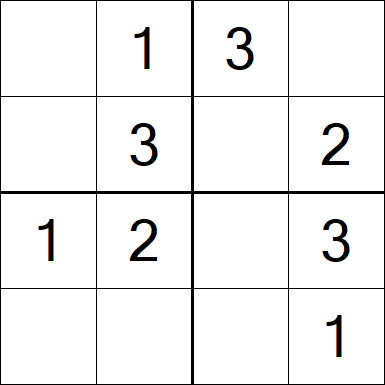 Sudoku 4x4 - Easy