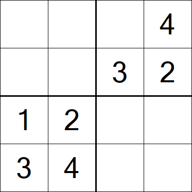 Sudoku 4x4 - Easy