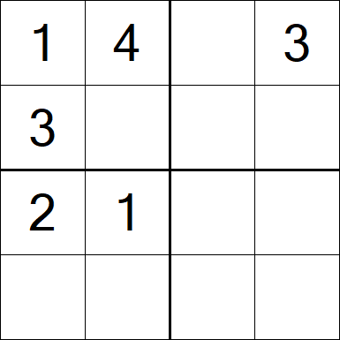 Sudoku 4x4 - Easy