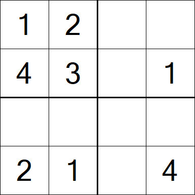 Sudoku 4x4 - Easy