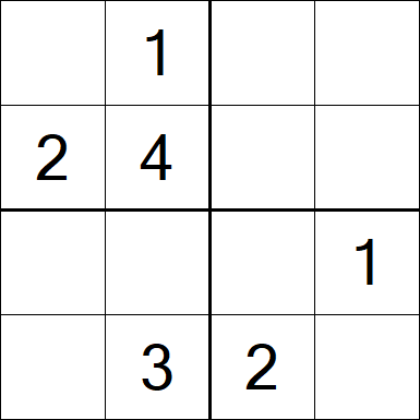 Sudoku 4x4 - Easy