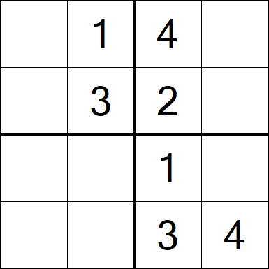 Sudoku 4x4 - Easy
