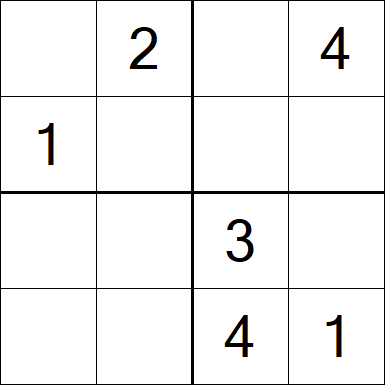 Sudoku 4x4 - Easy
