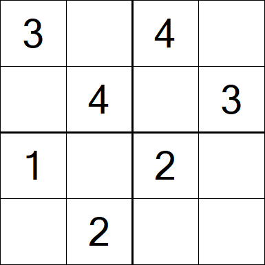 Sudoku 4x4 - Easy