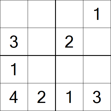Sudoku 4x4 - Easy