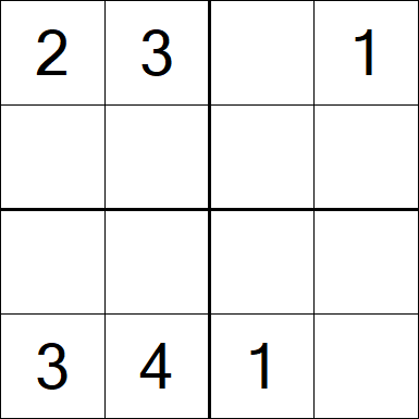 Sudoku 4x4 - Easy