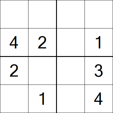 Sudoku 4x4 - Einfach