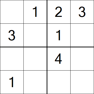 Sudoku 4x4 - Easy