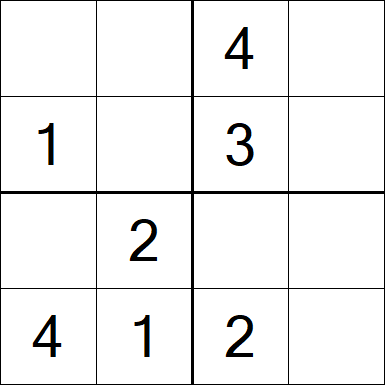 Sudoku 4x4 - Easy