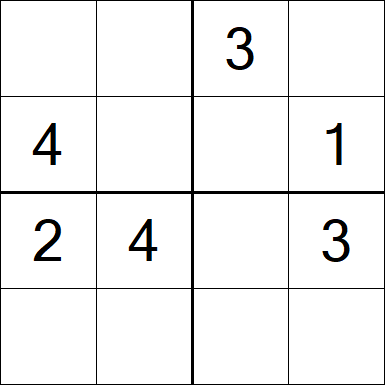 Sudoku 4x4 - Easy