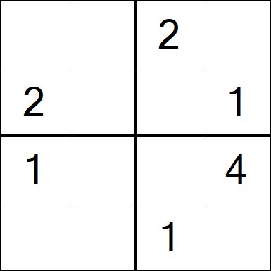 Sudoku 4x4 - Easy