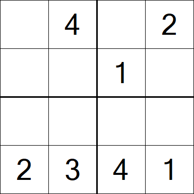 Sudoku 4x4 - Fácil