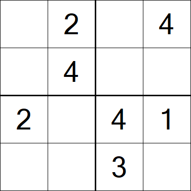 Sudoku 4x4 - Einfach