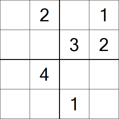 Sudoku 4x4 - Fácil