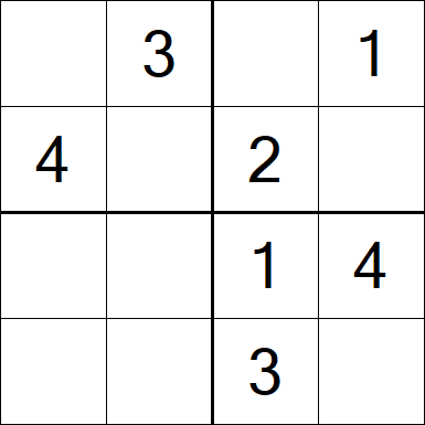 Sudoku 4x4 - Fácil