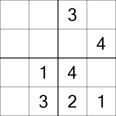 Sudoku 4x4 - Fácil
