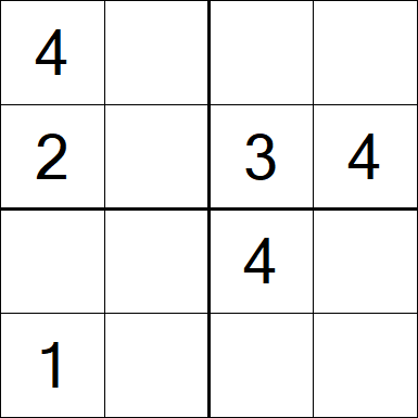 Sudoku 4x4 - Fácil