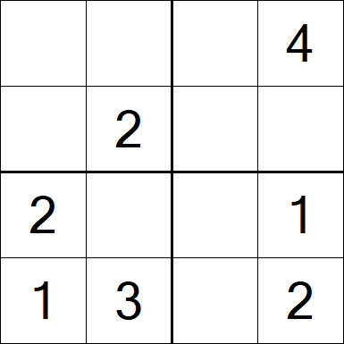 Sudoku 4x4 - Fácil