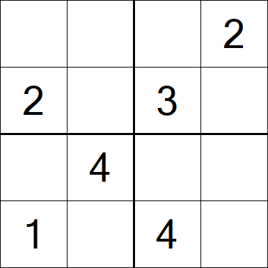 Sudoku 4x4 - Fácil