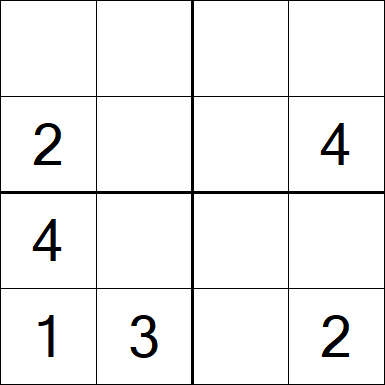 Sudoku 4x4 - Fácil