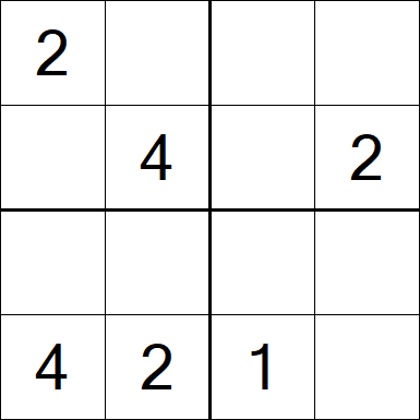 Sudoku 4x4 - Fácil