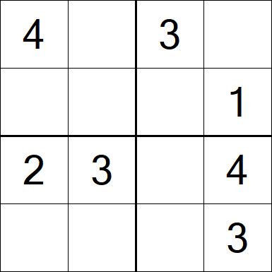 Sudoku 4x4 - Fácil