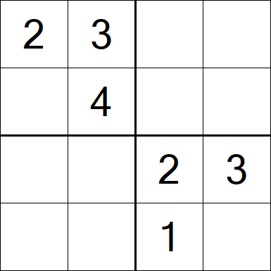 Sudoku 4x4 - Fácil