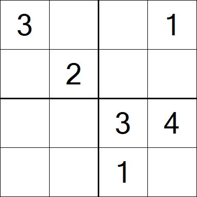 Sudoku 4x4 - Fácil
