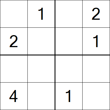 Sudoku 4x4 - Fácil