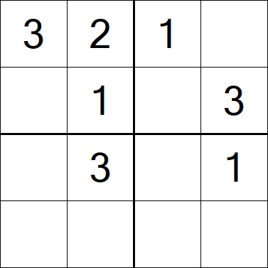 Sudoku 4x4 - Fácil